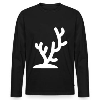 Océan de corail - T-shirt manches longues Premium bio Homme - noir - Devant - Nico (187cm)