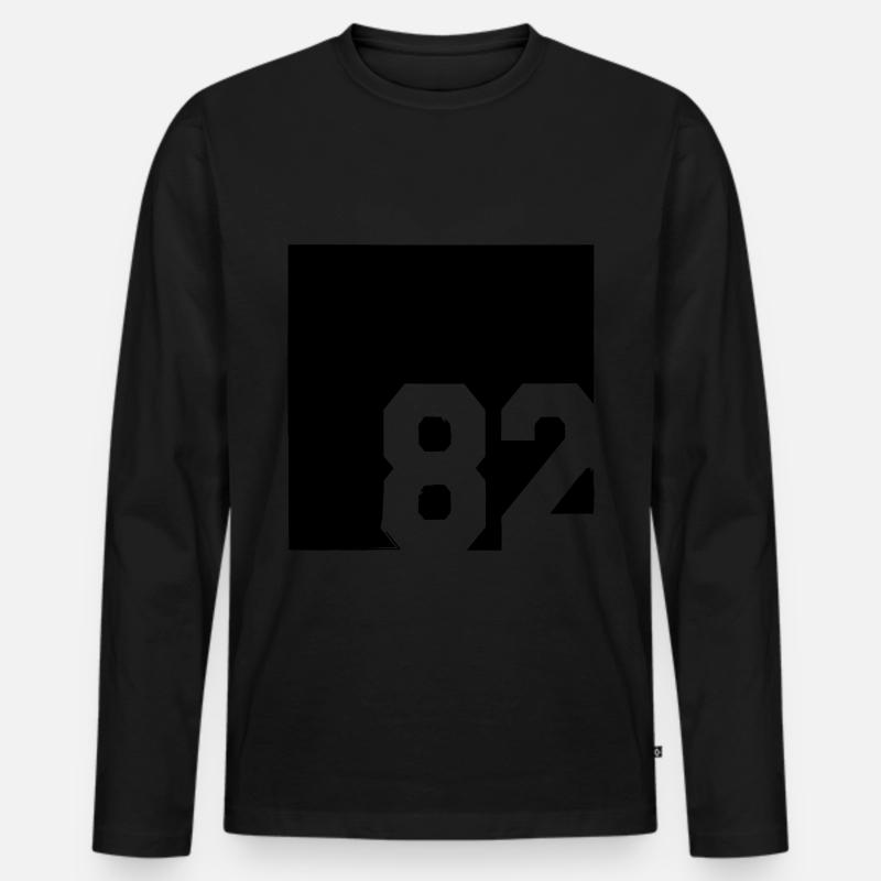 1982 - Männer Premium Bio Langarmshirt - Schwarz
