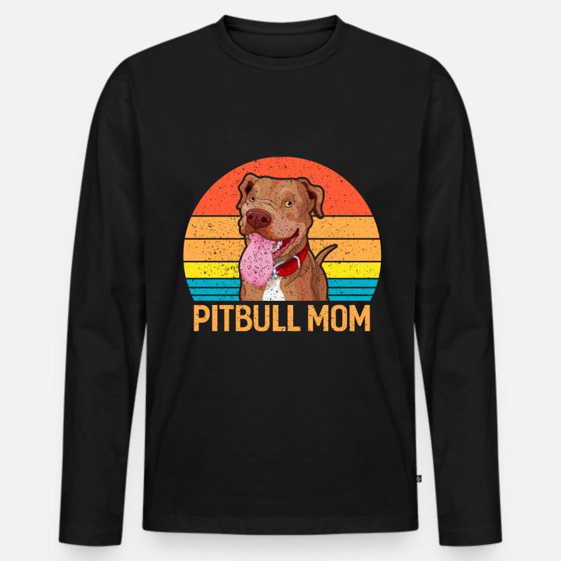 Pitbull - Männer Premium Bio Langarmshirt - Schwarz