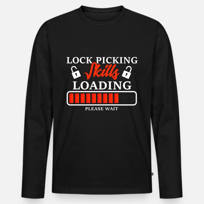 Locks crack Locksmith Lock cracking - Men's Premium Organic Long Sleeve Shirt - black