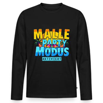 Malle Party Modus Aktiviert Mallorca Gruppen Shirt - Männer Premium Bio Langarmshirt - Schwarz - Vorne - Nico (187cm)
