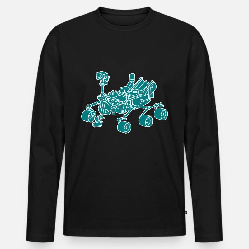 Curiosity Marsrover 2 - Männer Premium Bio Langarmshirt - Schwarz