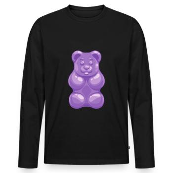 Idée de cadeau d'ours gommeux costume de couple Halloween - T-shirt manches longues Premium bio Homme - noir - Devant - Nico (187cm)