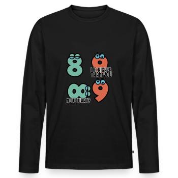 Ingénieur mathématicien blague drôle - T-shirt manches longues Premium bio Homme - noir - Devant - Nico (187cm)