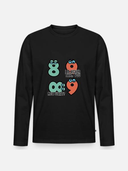 Engineer mathematician joke funny - Men's Premium Organic Long Sleeve Shirt - black