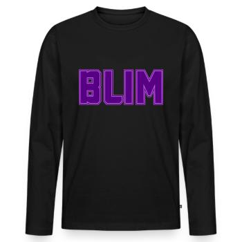 Blim - Männer Premium Bio Langarmshirt - Schwarz - Vorne - Nico (187cm)