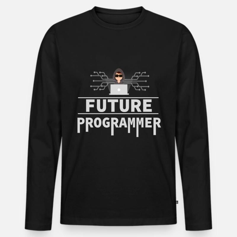 Programmierer Coder Software Entwickler - Männer Premium Bio Langarmshirt - Schwarz