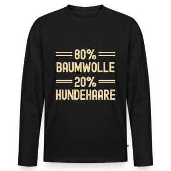 Lustiger Hunde Spruch Hundehaare - Männer Premium Bio Langarmshirt - Schwarz - Vorne - Nico (187cm)