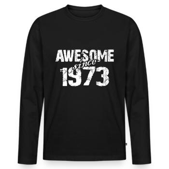 Né en 1973 depuis 1973, il est extraordinaire - T-shirt manches longues Premium bio Homme - noir - Devant - Nico (187cm)