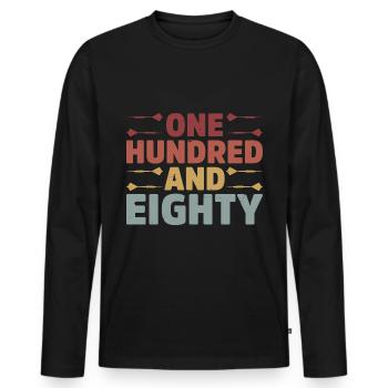 Drôle de fléchettes idée cadeau pour les joueurs de fléchettes fléchettes - T-shirt manches longues Premium bio Homme - noir - Devant - Nico (187cm)