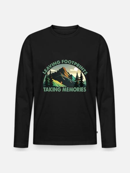 Camping campfire saying - Men's Premium Organic Long Sleeve Shirt - black