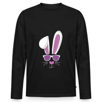 Cool ski and Easter - Men's Premium Organic Long Sleeve Shirt - black - Front - Nico (187cm)
