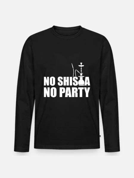 No Shisha No Party - Men's Premium Organic Long Sleeve Shirt - black