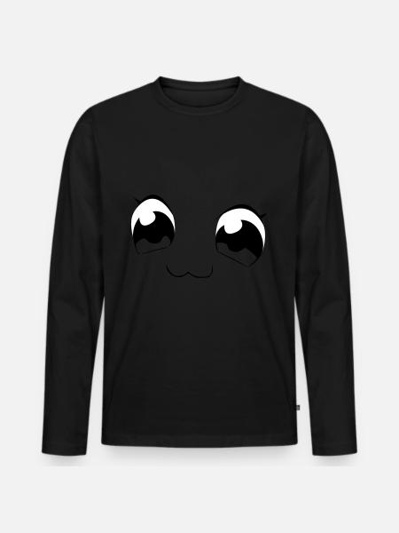 eyes - Men's Premium Organic Long Sleeve Shirt - black