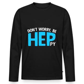 Heilerziehungspflegerin HEP Heilerziehungspfleger - Männer Premium Bio Langarmshirt - Schwarz - Vorne - Nico (187cm)