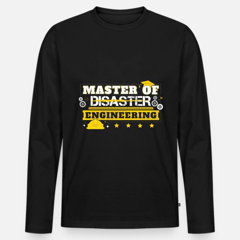 Master Of Engineering Promotion Absolventen - Männer Premium Bio Langarmshirt - Schwarz