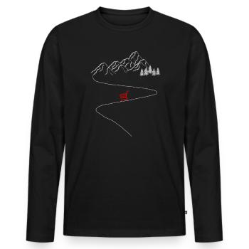 einkaufswagen einzelhandel einkaufen lustig humor - Männer Premium Bio Langarmshirt - Schwarz - Vorne - Nico (187cm)