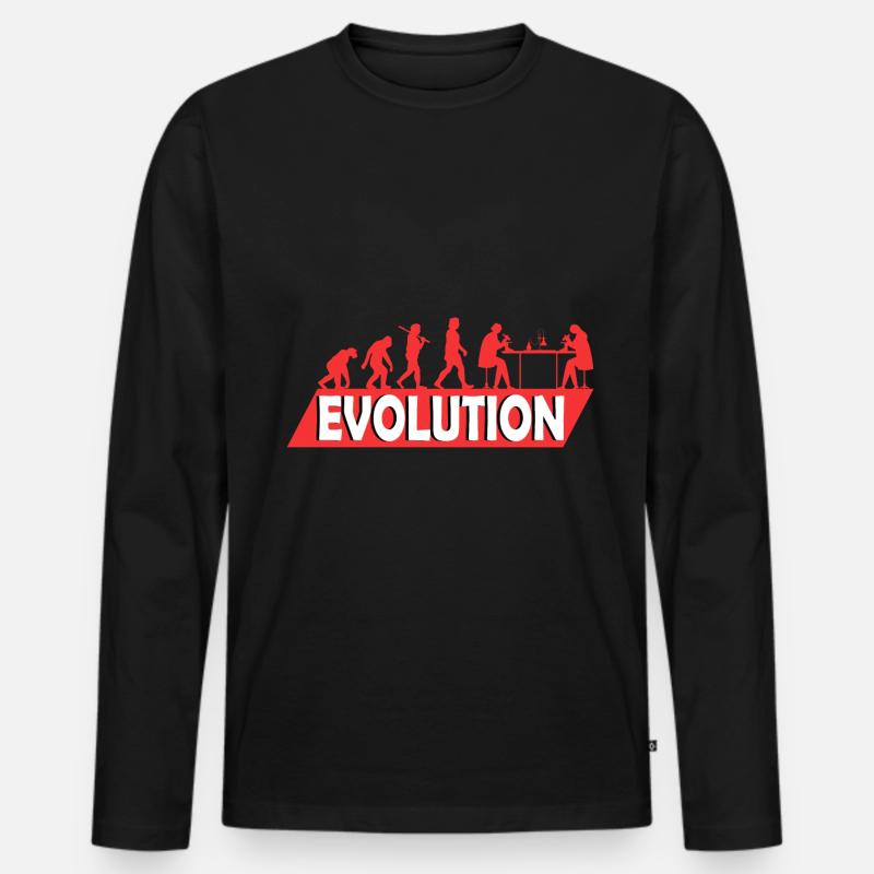 Biologie Biologin Studium Studentin Evolution - Männer Premium Bio Langarmshirt - Schwarz