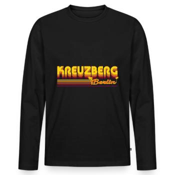 cool Kreuzberg Berlin district design - Men's Premium Organic Long Sleeve Shirt - black - Front - Nico (187cm)