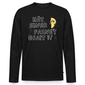 Fasnet gsait Party Mallorca Karneval Shirt - Männer Premium Bio Langarmshirt - Schwarz - Vorne - Nico (187cm)