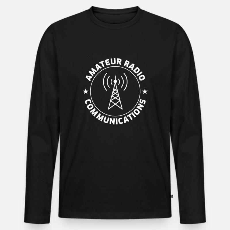 Amateurfunk-Geschenk - Männer Premium Bio Langarmshirt - Schwarz