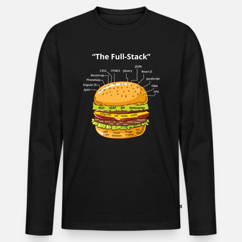 Computer Programmierer Programmierer Software Burger Liebhaber Männer Premium Bio Langarmshirt