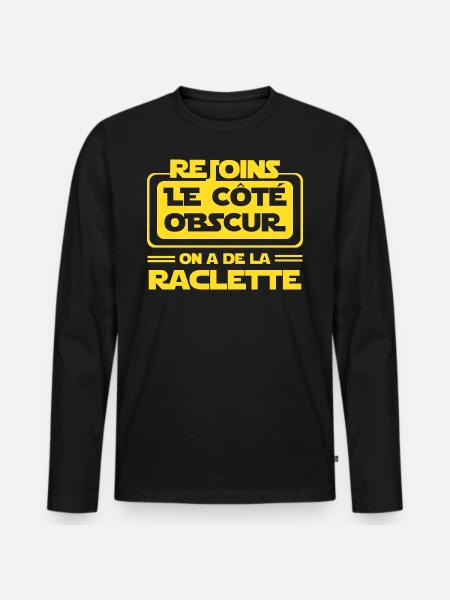 HUMOUR RACLETTE - T-shirt manches longues Premium bio Homme - noir