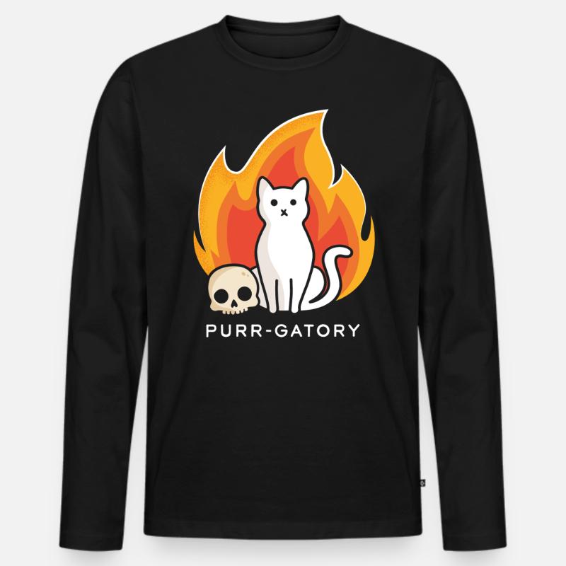 Schnurr-Gatory - Männer Premium Bio Langarmshirt - Schwarz