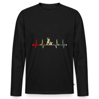 Farrier Hoof Groomer Horsesmith Heartbeat - Men's Premium Organic Long Sleeve Shirt - black - Front - Nico (187cm)