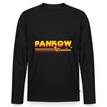 cool Pankow Berlin district design - Men's Premium Organic Long Sleeve Shirt - black - Front - Nico (187cm)
