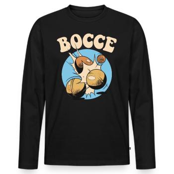 Bocce Spruch Bocce Ball mit Jack Bocci Game Bocce - Männer Premium Bio Langarmshirt - Schwarz - Vorne - Nico (187cm)