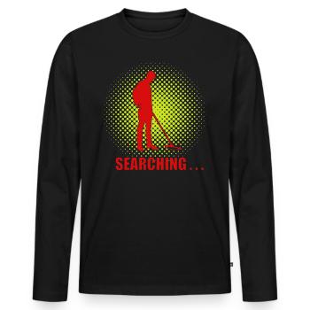 Sondengänger - Sondeln - Männer Premium Bio Langarmshirt - Schwarz - Vorne - Nico (187cm)