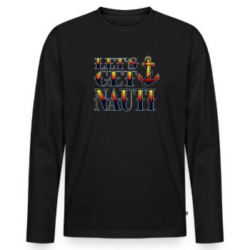 Yacht Rock - T-shirt manches longues Premium bio Homme - noir - Devant - Nico (187cm)