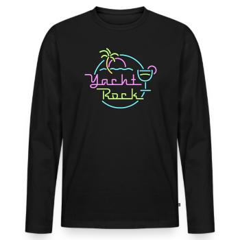 Yacht Rock - T-shirt manches longues Premium bio Homme - noir - Devant - Nico (187cm)