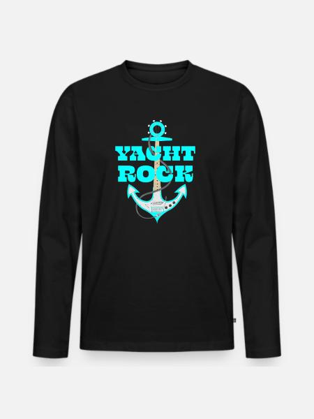 Yacht Rock - Männer Premium Bio Langarmshirt - Schwarz