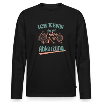 Ich kenn da ne Abkürzung Gondel lustig - T-shirt manches longues Premium bio Homme - noir - Devant - Nico (187cm)