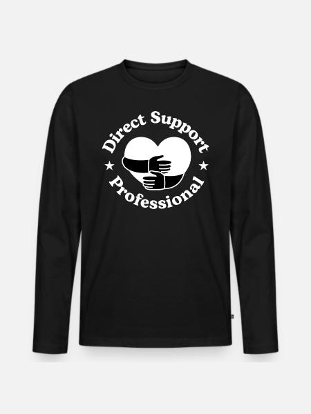 Direct Support Professional - Men's Premium Organic Long Sleeve Shirt - black