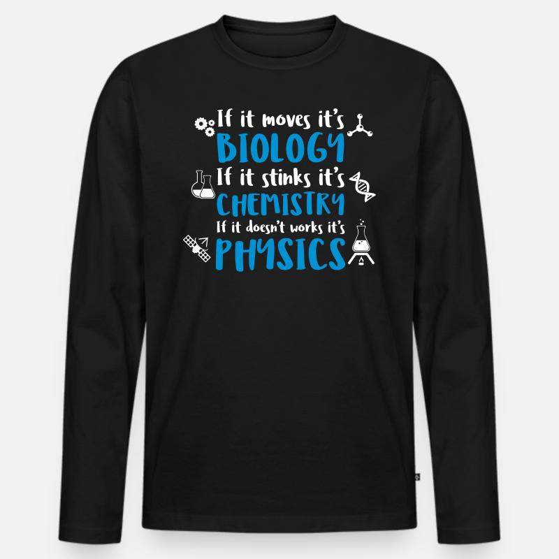 bio chemie physic - Männer Premium Bio Langarmshirt - Schwarz