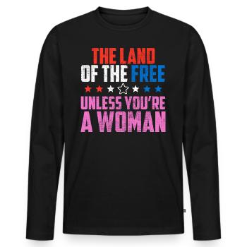 Land Of The Free à moins que vous ne soyez une femme pro choix - T-shirt manches longues Premium bio Homme - noir - Devant - Nico (187cm)
