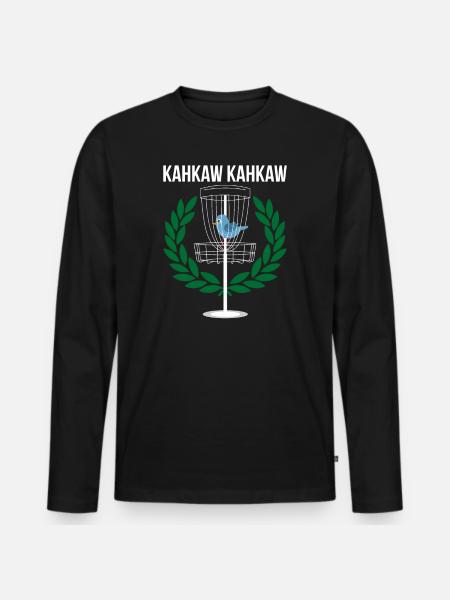 Disc Golf Birdie - Men's Premium Organic Long Sleeve Shirt - black