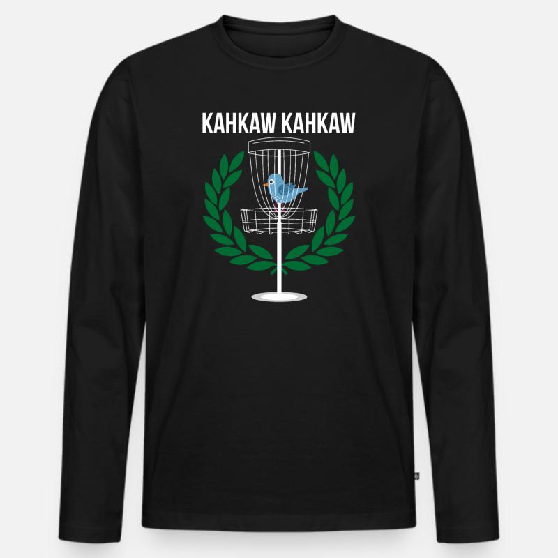 Disc Golf Birdie - Männer Premium Bio Langarmshirt - Schwarz