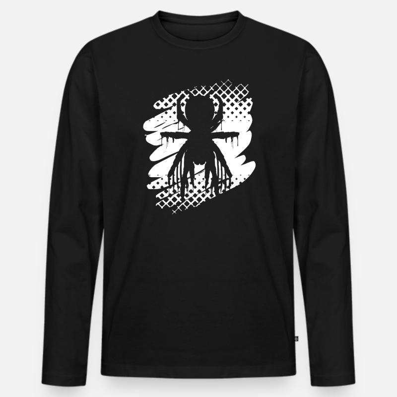 Spider Spinne - Männer Premium Bio Langarmshirt - Schwarz