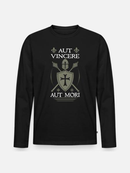 Templar - Men's Premium Organic Long Sleeve Shirt - black