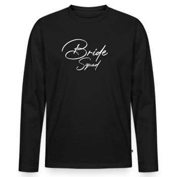 Bride Squad Bachelorette Team Braut - T-shirt manches longues Premium bio Homme - noir - Devant - Nico (187cm)