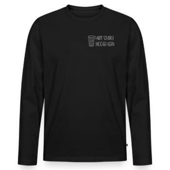 Harte Schorle Weicher Kern Lustiges - Männer Premium Bio Langarmshirt - Schwarz - Vorne - Nico (187cm)