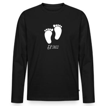 Cute Baby est 2022 Saint-Valentin - T-shirt manches longues Premium bio Homme - noir - Devant - Nico (187cm)