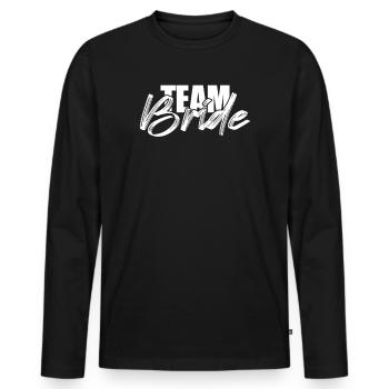 Team Bride Bachelorette Party Braut - T-shirt manches longues Premium bio Homme - noir - Devant - Nico (187cm)