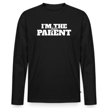 Lustiger Vater Mutter Eltern, mit - Männer Premium Bio Langarmshirt - Schwarz - Vorne - Nico (187cm)