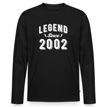 Legend since 2002 - Men's Premium Organic Long Sleeve Shirt - black - Front - Nico (187cm)