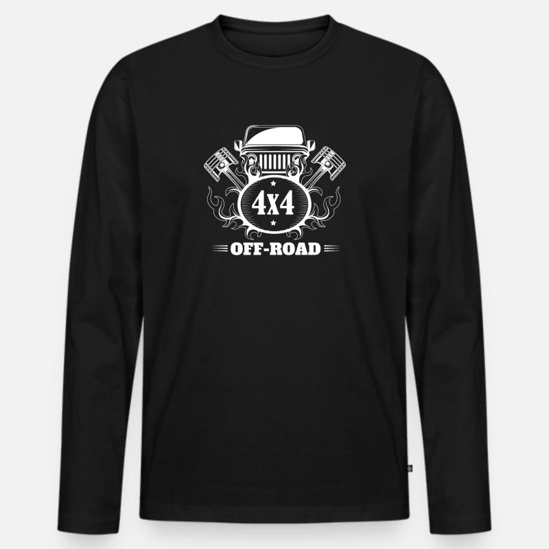 off road 4x4 - Männer Premium Bio Langarmshirt - Schwarz